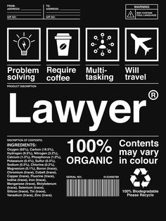 the label for lawer coffee is shown in black and white, with instructions on how to use it