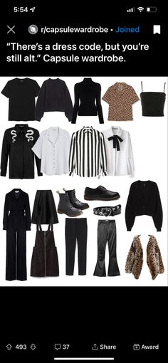 Buisness Goth Outfit, Alternative Fashion Capsule Wardrobe, Fall Capsule Wardrobe Aesthetic, Alternative Fashion Basics, Goth Wardrobe Staples, Alternative Fashion Office, Business Casual Staple Pieces, Gothic Librarian Outfit, Neutral Alternative Outfits