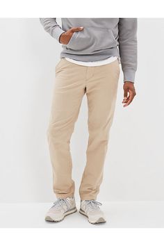 Flex/Flex is durable and designed to give you just enough stretch to move with no problem/Comfortable and never loses its shape/Lightly distressed for a lived-in look/Soft, structured fabric Casual Chinos With 5-inch Inseam And Hip Pockets, Casual Straight Fit Cargo Pants, Casual Slim Fit Beige Pants, Urban Slim Fit Cotton Bottoms, Urban Cotton Slim Fit Bottoms, Urban Straight Fit Bottoms For Everyday, Casual Straight Fit Bottoms For Everyday, Slim Fit Casual Pants For Everyday, Casual Stretch Beige Chinos