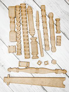 some woodworking tools are laid out on a table