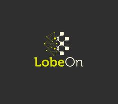 the logo for lobeon is shown in green and yellow on a black background