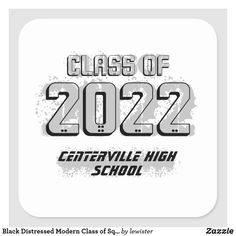 the class of 2022 logo is shown in black and white, with grey letters