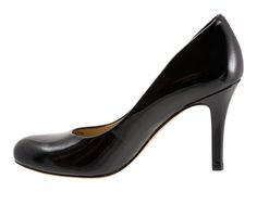 Classic pumps never go out of style. The timeless silhouette of the Gigi by Trotters® would be the perfect fit for any occasion and any outfit. Leather upper,Easy slip-on entry,Approx. 3 1/2 inch heel,Rounded toe,Cushioned leather insole for added comfort,Faux leather outsole,Leather lining,Trotters® branding details | Women's Trotters Gigi Pumps in Black Pat Size 8.5 Narrow Classic Pumps, Shoe Carnival, 2 Inch Heels, Go Out, Out Of Style, Women's Pumps, Stiletto Heels, Going Out, Leather Upper