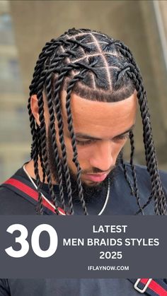 Check out tribal-inspired braids that carry cultural significance while offering a bold, masculine aesthetic. Perfect for a unique and meaningful look.