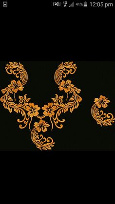 an ornate gold design on a black background with the word love written in white letters