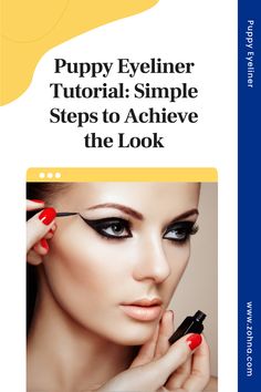 Master the art of puppy eyeliner with our detailed step-by-step tutorial. These simple steps will help you achieve a cute, eye-catching look. Puppy Eyeliner Tutorial, Eyeliner Tutorial Simple, Puppy Eyeliner, Complexion Colors, Using Concealer