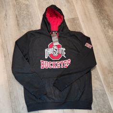 Ohio State Buckeyes Football Hoodie Colosseum Black Sweatshirt Size Large Mens Pocket In Front. Nwt Lacrosse Sweatshirt, Michigan Hoodie, White Hoodie Men, Ohio State Buckeyes Football, Buckeyes Football, Black Hooded Sweatshirt, Quarter Zip Hoodie, Mens Windbreaker, Quarter Zip Jacket