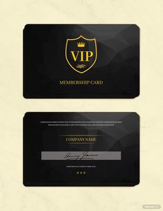 two black and gold business cards with a crown on the top one is for a company