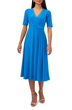 Dress For Petite Women, Midi Dress Style, Belted Midi Dress, Wrap Midi Dress, V Neck Midi Dress, Women Wedding Guest Dresses, Feminine Outfit, Elbow Length Sleeve, Nordstrom Dresses