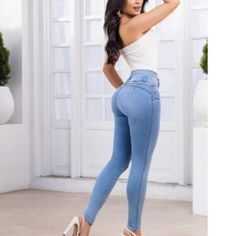 Ofori Esther Authentic Colombian Push Up Butt Lift Jeans 5/6 U.S 10 Colombia Colombian Jeans, Black Jeans Women, Black Jeggings, American Jeans, Red Jeans, High Waisted Mom Jeans, Destroyed Jeans, Indie Fashion, S 10