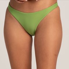 Nwt! Volcom Simply Seamless Tiny Bikini Bottoms Green Large Skimpy Cheeky Coverage Matching Top Available! Trendy Seamless Bottoms For The Beach, Trendy Seamless Solid Color Swimwear, Trendy Solid Color Seamless Swimwear, Summer Seamless Swimwear Brief, Trendy Solid Swimwear With Seamless Construction, Trendy Solid Color Swimwear With Seamless Construction, Trendy Solid Seamless Swimwear, Green Seamless Swimwear For Swimming, Green Seamless Bottoms For Summer