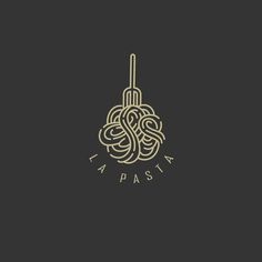 the logo for pasta, which is made from spaghetti noodles and has an intricate knot on top