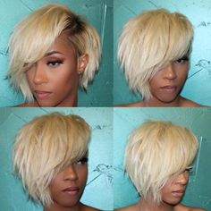 Mid Hair, Best Bobs, Layered Bobs, Bright Blonde, Hair Crush