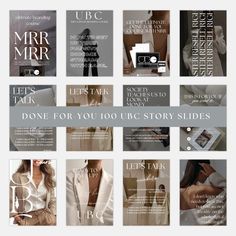 a series of brochures with different styles of women's clothing on them