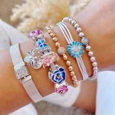 Pandora Spring, Pandora Charms Disney, Pandora Collection, Pandora Charm, Elegant Nails, Pretty Bracelets, Bling Nails