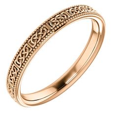 14K Rose Gold Women's Celtic Wedding Band Ring Celtic Wedding Bands, Celtic Love Knot, Love Knot Ring, Celtic Wedding Rings, Celtic Wedding, Celtic Design, Gold Wedding Ring, Knot Ring, Wedding Band Ring