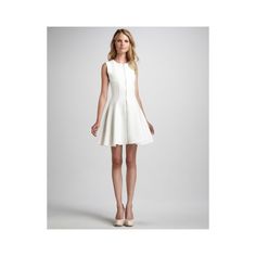 Theory Brings A Slight Edge To The Sweet Bonbi Dress With A Front Zipper. Wear This Ultra-Feminine Frock With Your Favorite Pumps. Bonbi Style In Navarra Crepe. Off-White. Round Neckline; Front Zip. Sleeveless; Wide Shoulder Coverage. Fitted Through Hip. Flared Skirt; Hem Falls Above Knee. Viscose/Virgin Wool/Spandex. Imported. Final Sale. Never Worn; Still Has Tag On It. Non Smoking And No Pet Home. Structured A-line Summer Dress, Fitted A-line Mini Dress For Daywear, Feminine A-line Dress With Flattering Silhouette, Structured Mini Length Spring Dresses, Structured Mini Length Dress, Feminine White A-line Sleeveless Dress, Spring Structured Mini Dress, Elegant White Mini Dress With Flattering Silhouette, White Cocktail Dress With Flattering Silhouette