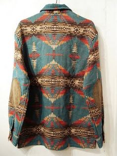 nina de coito: RRL Indian Blanket Jacket Japanese Americana, Aztec Shirt, Moda Hippie, Blanket Jacket, Boho Men, Skateboarder, Outfit Casual