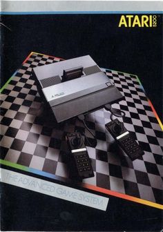 an advertisement for the nintendo game system, with two remotes on top of it