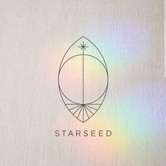 the logo for starseed is shown in black and white, with rainbow - hued background