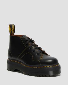 DR MARTENS Church Platform Monkey Boots Monkey Boots, Black Church, Shoe Brushes, Dr Martens Boots, Estilo Punk, Goodyear Welt, Danner Mountain Light Boot, Doc Martens, Dr. Martens Boots