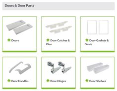 various types of door and window parts