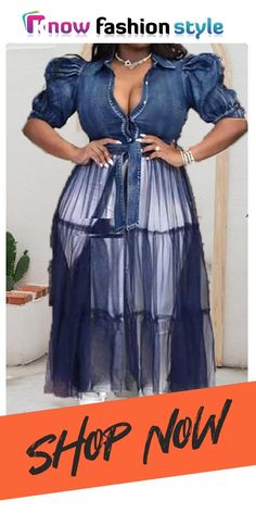 #knowfashionstyle #fashionoutfits #blackgirlmagic #blackgirlfashion #blackgirlshairstyles #blackgirlaesthetic #womensfashion #trending #womenstyle #womenclothes #plussize #plussizedress #plussizepants #plussizeoutfits #plussizefashion #plussizeclothing #plusfashion #plusdress #falloutfits #Curvyfashion #curvyoutfits #fashionstyling #outfitrepeat #plussizestyling #plussizesumeeroutfits #plussizefashionforwomen #plussizeoutfit Blue Short Sleeve Dress With Lace Patchwork, Blue Short Sleeve Dress With Splicing, Blue Summer Dress With Splicing Details, Blue Summer Dresses With Splicing Details, Blue Knee-length Spliced Dress, Plus Size Fashion For Women, Turndown Collar, Curvy Outfits, Plus Dresses