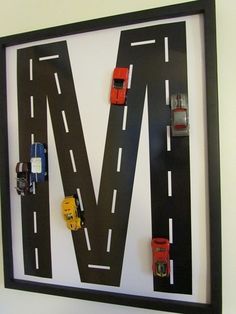 an image of a road with cars on it and the word diy room decor my son would love this