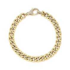 14K gold with 0.25-carat diamond Cuban chain link ladies bracelet. Model Number: SDL55022769WY Bracelet Model, Ladies Bracelet, Studded Necklace, Deco Jewelry, Cuban Chain, Pendant Rings, Art Deco Jewelry, Chain Link Bracelet, Eternity Ring