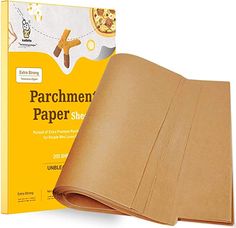 the parchment paper sheet is rolled up and ready to be used