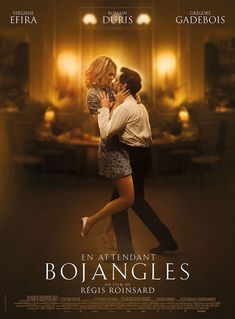 the movie poster for the film bonangles with two people kissing in front of a dining room