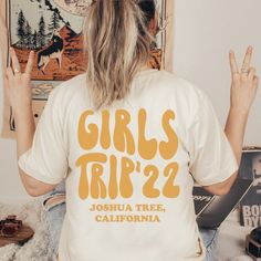 Looking for a bachelorette trip shirt similar to this? Check out our listing here: https://www.etsy.com/listing/1279180141/personalized-bachelorette-trip-shirt?click_key=2210284ebea99c516d7984b6661edfd0caa7be6b%3A1279180141&click_sum=a3f630a4&ref=shop_home_active_2&pro=1&frs=1&sts=1 Fit is true to size. **Size up 1 or 2 sizes for an oversized fit** This t-shirt is soft, comfy, and made of 100% cotton. With a vivid, colorful design inspired by the nostalgia from our favorite era, the early 2000's Funny Friend Group, Girls Weekend Outfits, Group Vacation Shirts, Girls Weekend Shirts, Friend Vacation, Matching T Shirts, Girls Trip Shirts, Travel Tees, Bachelorette Trip