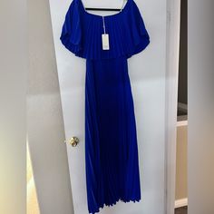 New Vici Dress Blue Pleated Maxi Dress For Summer, Blue Spring Maxi Dress For Night Out, Spring Blue Maxi Dress For Night Out, Blue Evening Maxi Dress For Spring, Blue Maxi Dress For Evening In Spring, Royal Blue Maxi Dress For Spring, Spring Evening Blue Maxi Dress, Spring Royal Blue Maxi Dress, Royal Blue Spring Maxi Dress