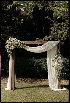 Looking for inspiration for your big day? Check out these stunning wedding arch ideas that will elevate your ceremony to the next level. From rustic to modern designs, these wedding arches will make your special day even more memorable. Get ready to say "I do" in style with these beautiful wedding arches! Wedding Setup, Wedding Archway, Wedding Alters, Dream Wedding Decorations, Wedding Arbour, Wedding Altars, Outdoor Wedding Ceremony