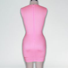 3-4 weeks processing and shipping time This sheer, hand beaded mini dress features a color coordinated stretchy spandex back. If you want coverage in those special areas, Spanx, a bra, underwear, a slip or whatever you choose can be worn underneath! Color may vary due to lighting Material: polyester, elastane Care: hand wash or dry clean only Fitted Mini Dress With Sheer Back For Spring, Pink Stretch Dresses With Back Zipper, Pink Stretch Dress With Back Zipper, Pink Knee-length Club Mini Dress, Stretch Mini Dress With Sheer Back, Backless Stretch Bodycon Dress With Back Zipper, Stretch Bodycon Backless Dress With Back Zipper, Stretch Backless Bodycon Dress With Back Zipper, Fitted Pink Mini Dress With Back Zipper