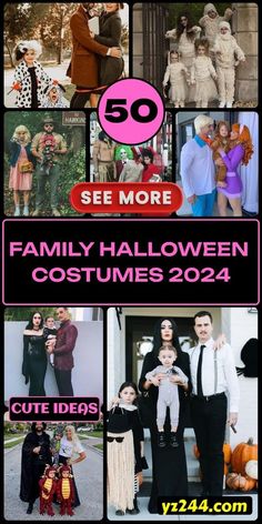 some people are dressed up in costumes for halloween and the words see more family halloween costumes 2012 - 2014