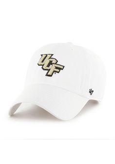 This UCF Knights White Adjustable Hat features a team logo on front. 47 Clean Up, Front embroidered team logo, Side '47 embroidery, Garment washed cotton, Relaxed, dad hat style, Fit: True to Size, Cotton, Wipe clean with cloth or cleaning kit, 4 Ucf Knights, Jersey Hat, Vancouver Whitecaps Fc, Nba Hats, Sporting Kansas City, Hat Style, Army & Navy, Team Jersey, 47 Brand