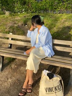 Modest Aesthetic, Rok Midi, Sandal Tali, Korean Summer, Outfits Modest, Modest Fits