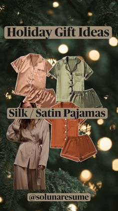 Satin Pajamas, Silk Satin, Holiday Gifts, Pajamas, Silk, Gifts