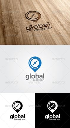 a logo for global navigation is shown on top of a wooden surface with the word global