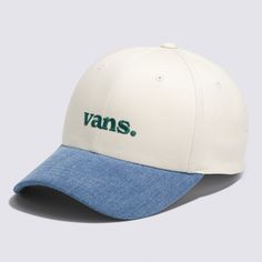 The Vans 66 Structured Jockey Hat is a 6-panel jockey hat with a curved bill for a worn-in look and embroidered logo on the front. 100% Cotton fabric 6-panel curved bill jockey hat Direct embroidery Vans® logo Jockey Hat, Snow Surfing, Vans Store, Vans Logo, Vans Shop, Promotional Gifts, New Shoes, Accessories Hats, Shoe Accessories