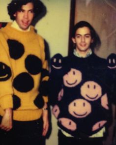 Yeah, no.  ;-D [Robert Duffy & Marc Jacobs in 1984, when their partnership began, wearing some of Marc's original sweater designs.] Fashion School, Valley Girls, Knit Men, Sweat It Out, Knitted Wit, Inspiration Fashion, Perry Ellis, Fashion People, Sweater Design