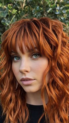 Revamp Edgy Copper Fringe with Bright Copper Hair Bright Copper Hair, Copper Fringe, Lavender Highlights, Copper Hair Color Ideas, Edgy Hair Color, Peekaboo Color, Copper Ombre, Ginger Color, Platinum Highlights