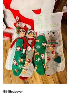 elf stocking and christmas stockings are on display