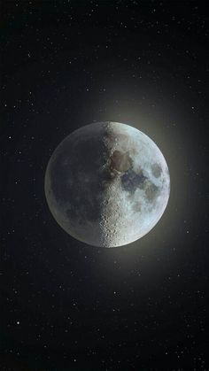 an artist's rendering of the moon in space