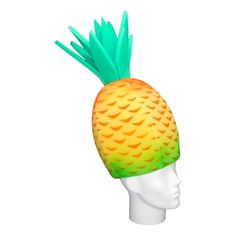 "Get this Awesome Pineapple Hat Today! This Pineapple Hat will definitely make you stand out at your next Party, Wedding, Corporate Event, Birthday, Quinceanera, or Halloween Party!  Product Details: ✓Made in the USA ✓Handmade ✓High Quality Foam ✓One Size Fits Most ✓Customizable to your preferences \"This is where your party starts\". Give your next party a new life and rediscover your youth with Foam Party Hats. Foam Party Hats Guarantee At Foam Party Hats we believe our hats help bring a new joy and excitement to the traditional party. Our products are made with love in Houston, Texas. We understand that buying things online can be scary with companies not staying true to their customers so we go the extra mile to keep you satisfied. If you bought something from us and feel that it is no Pineapple Hat, Pineapple Party, Foam Party, Pineapple Dress, Pineapple Parties, Top Hats, Funny Food, Dress Hat, Hat Handmade