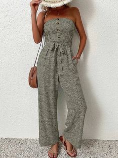 Stylish Strapless Jumpsuits for Women - ProLyf Styles Essentials Strapless Non-stretch Summer Jumpsuits And Rompers, Casual Strapless Jumpsuits For Spring, Casual Strapless Jumpsuits And Rompers For Spring, Casual Strapless Jumpsuits And Rompers For Summer, Casual Strapless Jumpsuits And Rompers For Vacation, Casual Bandeau Jumpsuits And Rompers For Vacation, Casual Off-shoulder Strapless Jumpsuit For Spring, Casual Bandeau Jumpsuits And Rompers For Spring, Casual Fitted Strapless Jumpsuits And Rompers