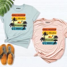 Girls trip shirt beach, Custom girls trip Vacation Shirt, Beach Trip Shirt, vacation Matching Shirt, personalized Summer family vacation tee Hello! Thank you for supporting small businesses. My main priority here is the satisfaction of my customers. My t-shirts are Bella+Canvas brand. If Bella+Canvas is out of stock, I will send it from a brand of the same size and quality. If you want to see this design on the SWEATSHIRT you can buy it from the link below.https://etsy.me/3LS0Viz T-shirts are co Family Summer Vacation, Girls Trip Shirts, Summer Family, Travel Shirts, Vacation Shirts, Matching Shirts, Beach Trip, Girls Trip, Family Vacation