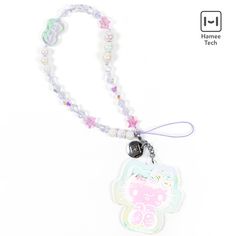 HELLO KITTY 50th ANNIVERSARY FRIENDS BEADED CHARM STRAP ♡ Supercute wristlet for phones, wallets, and more with translucent holographic round beads and star-shaped statement beads, plus an exclusive, limited edition detachable keychain charm featuring Hello Kitty wearing a “50” bow to celebrate her 50th anniversary! CUTE & CONVENIENT ♡ Keeps your hands free while shopping, enjoying the outdoors, or anywhere else you want to keep your phone safe by your side in style. Pair with a phone wallet and Phone Wrist Strap, Chain Lanyard, Keychain Charm, Go Bags, Acrylic Charms, Sanrio Characters, Phone Charm, Phone Wallet, Character Portraits