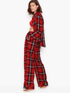 Victoria Secret Christmas, Womens Flannel, Red Pajamas, Plaid Pajama, Victoria Secret Pajamas, Flannel Pajama Sets, Winter Pajamas, Plaid Pajamas, Flannel Women